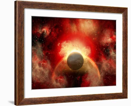 Artist' Concept Illustrating the Explosion of a Supernova-Stocktrek Images-Framed Photographic Print