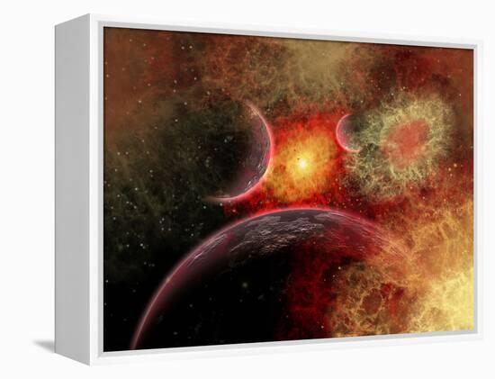 Artist' Concept Illustrating the Stellar Explosion of a Supernova-Stocktrek Images-Framed Premier Image Canvas