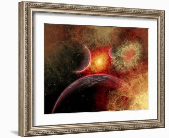 Artist' Concept Illustrating the Stellar Explosion of a Supernova-Stocktrek Images-Framed Photographic Print