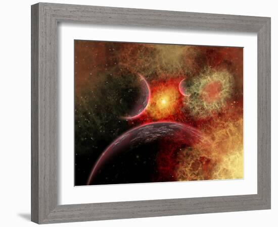 Artist' Concept Illustrating the Stellar Explosion of a Supernova-Stocktrek Images-Framed Photographic Print