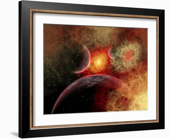 Artist' Concept Illustrating the Stellar Explosion of a Supernova-Stocktrek Images-Framed Photographic Print