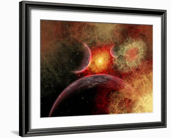 Artist' Concept Illustrating the Stellar Explosion of a Supernova-Stocktrek Images-Framed Photographic Print