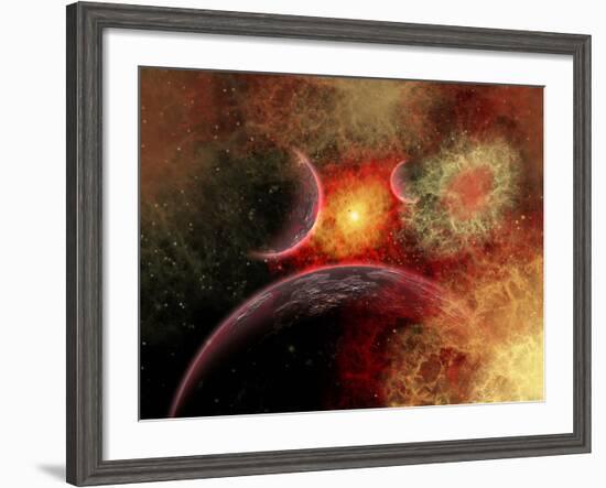 Artist' Concept Illustrating the Stellar Explosion of a Supernova-Stocktrek Images-Framed Photographic Print