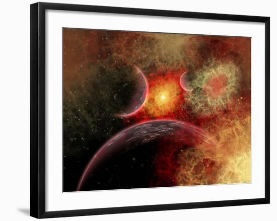 Artist' Concept Illustrating the Stellar Explosion of a Supernova-Stocktrek Images-Framed Photographic Print