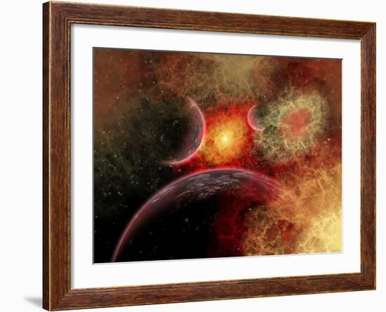 Artist' Concept Illustrating the Stellar Explosion of a Supernova-Stocktrek Images-Framed Photographic Print