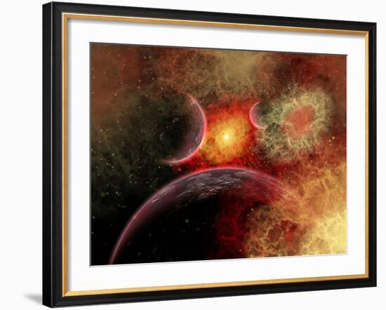 Artist' Concept Illustrating the Stellar Explosion of a Supernova-Stocktrek Images-Framed Photographic Print