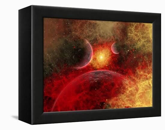 Artist' Concept Illustrating the Stellar Explosion of a Supernova-Stocktrek Images-Framed Premier Image Canvas