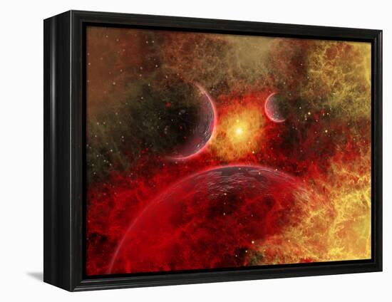 Artist' Concept Illustrating the Stellar Explosion of a Supernova-Stocktrek Images-Framed Premier Image Canvas