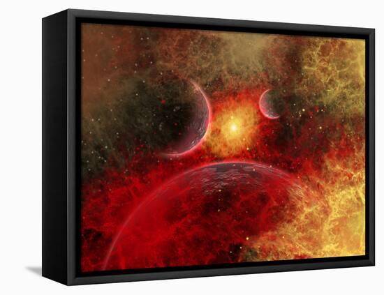 Artist' Concept Illustrating the Stellar Explosion of a Supernova-Stocktrek Images-Framed Premier Image Canvas