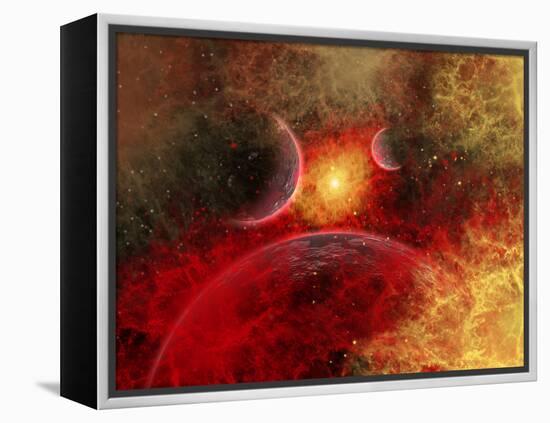 Artist' Concept Illustrating the Stellar Explosion of a Supernova-Stocktrek Images-Framed Premier Image Canvas