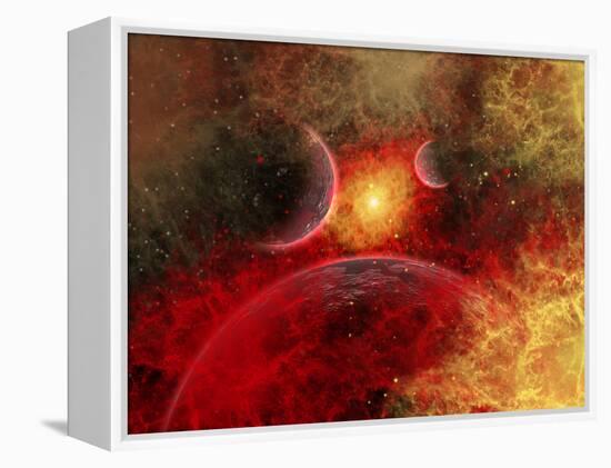 Artist' Concept Illustrating the Stellar Explosion of a Supernova-Stocktrek Images-Framed Premier Image Canvas