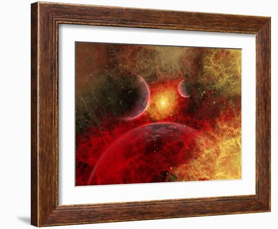 Artist' Concept Illustrating the Stellar Explosion of a Supernova-Stocktrek Images-Framed Photographic Print