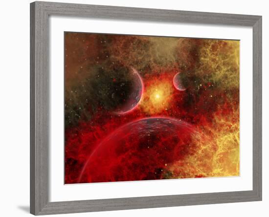 Artist' Concept Illustrating the Stellar Explosion of a Supernova-Stocktrek Images-Framed Photographic Print