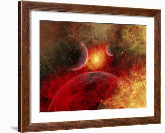 Artist' Concept Illustrating the Stellar Explosion of a Supernova-Stocktrek Images-Framed Photographic Print