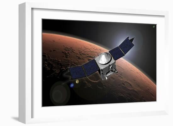 Artist Concept of Nasa's Mars Atmosphere and Volatile Evolution Mission-null-Framed Premium Giclee Print