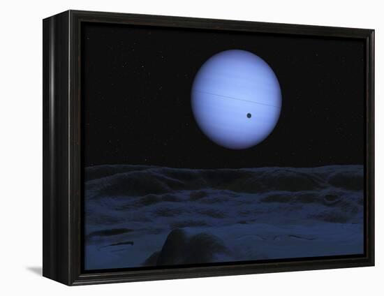 Artist' Concept of Neptune as Seen from its Largest Moon Triton-Stocktrek Images-Framed Premier Image Canvas