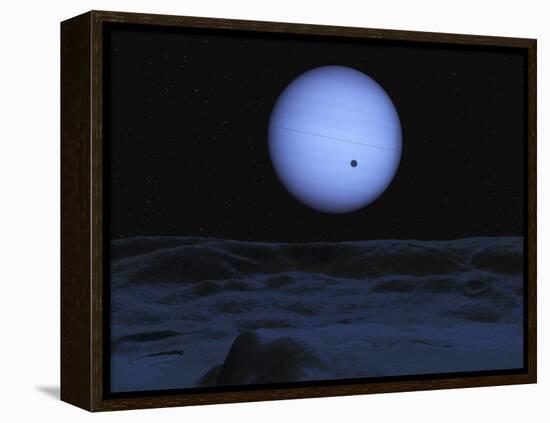 Artist' Concept of Neptune as Seen from its Largest Moon Triton-Stocktrek Images-Framed Premier Image Canvas