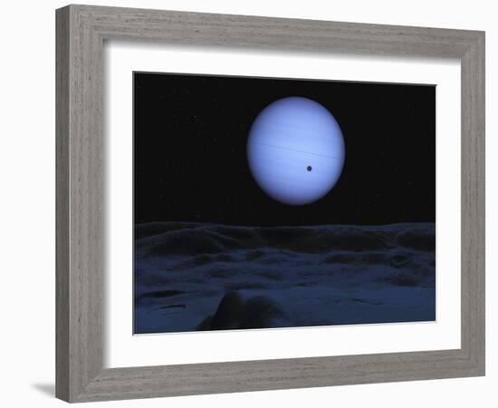 Artist' Concept of Neptune as Seen from its Largest Moon Triton-Stocktrek Images-Framed Photographic Print