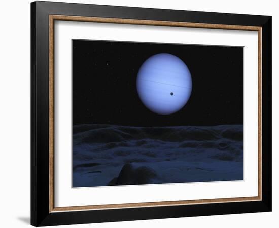 Artist' Concept of Neptune as Seen from its Largest Moon Triton-Stocktrek Images-Framed Photographic Print