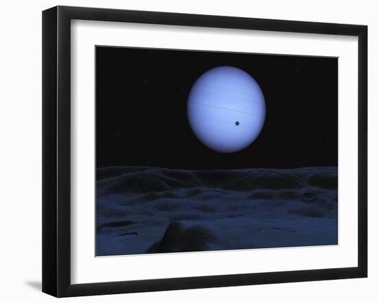 Artist' Concept of Neptune as Seen from its Largest Moon Triton-Stocktrek Images-Framed Photographic Print