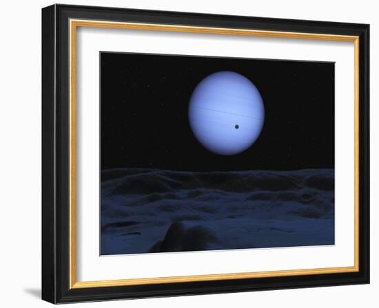 Artist' Concept of Neptune as Seen from its Largest Moon Triton-Stocktrek Images-Framed Photographic Print