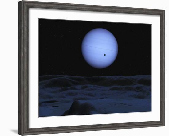 Artist' Concept of Neptune as Seen from its Largest Moon Triton-Stocktrek Images-Framed Photographic Print