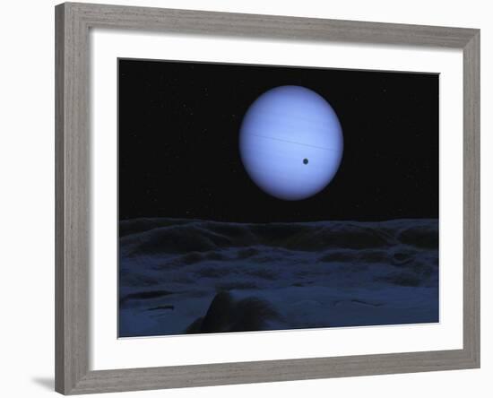 Artist' Concept of Neptune as Seen from its Largest Moon Triton-Stocktrek Images-Framed Photographic Print