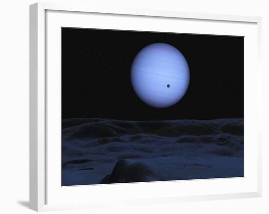 Artist' Concept of Neptune as Seen from its Largest Moon Triton-Stocktrek Images-Framed Photographic Print