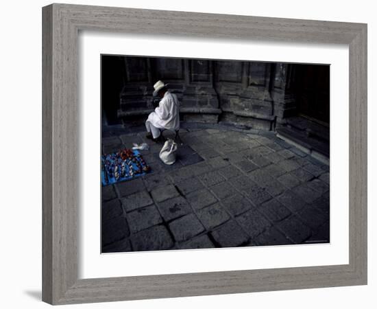 Artist Crafting Little Dolls by Church, Mexico City, Mexico, North America-Aaron McCoy-Framed Photographic Print