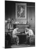 Artist Fletcher Martin, and a Friend Playing a Chess Game-Peter Stackpole-Mounted Premium Photographic Print