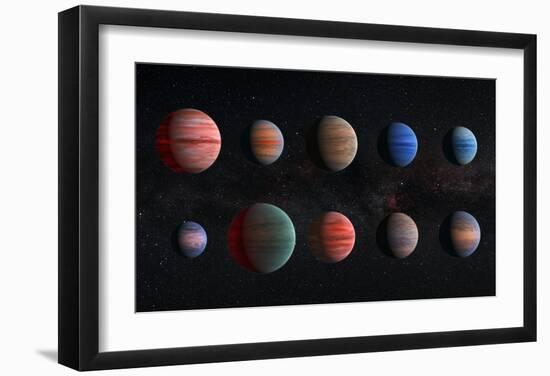 Artist Impression of Hot Jupiter Exoplanets - Unannotated-null-Framed Art Print