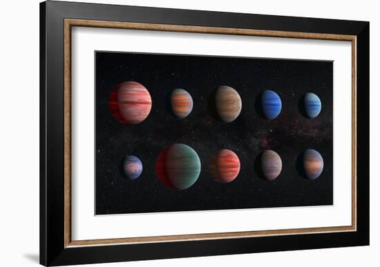 Artist Impression of Hot Jupiter Exoplanets - Unannotated-null-Framed Art Print