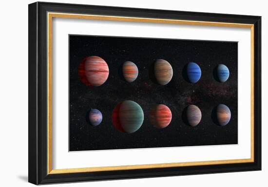 Artist Impression of Hot Jupiter Exoplanets - Unannotated-null-Framed Art Print