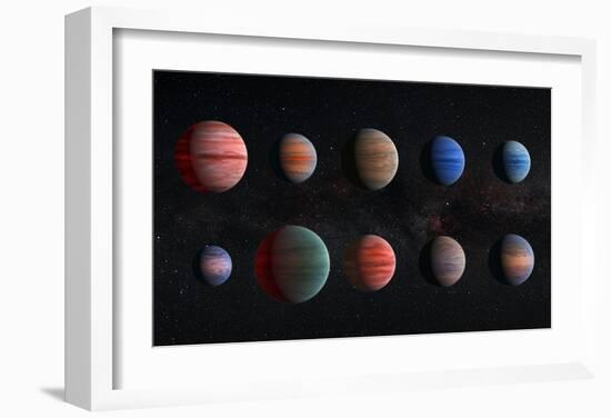 Artist Impression of Hot Jupiter Exoplanets - Unannotated-null-Framed Art Print