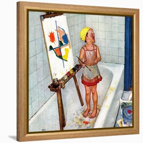 "Artist in the Bathtub", October 28, 1950-Jack Welch-Framed Premier Image Canvas