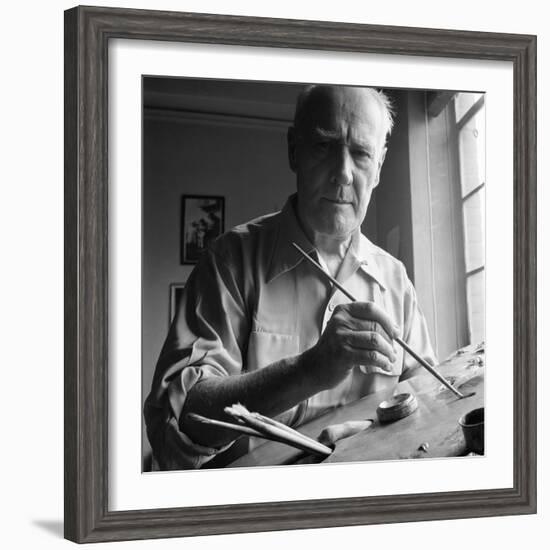 Artist Lyonel Charles Feininger (July 17, 1871- January 13, 1956), New York, NY, June 1951-Andreas Feininger-Framed Photographic Print