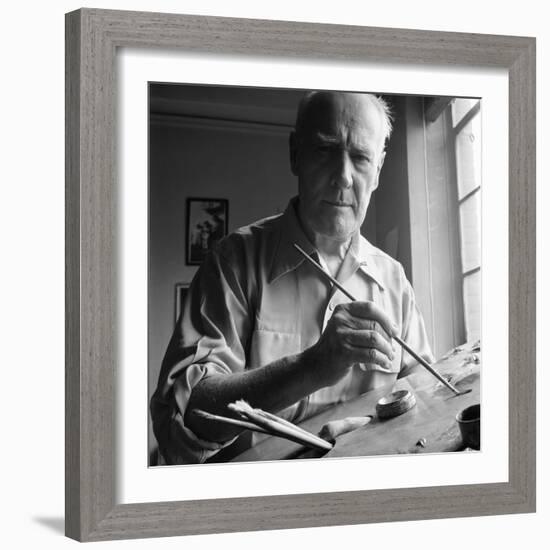 Artist Lyonel Charles Feininger (July 17, 1871- January 13, 1956), New York, NY, June 1951-Andreas Feininger-Framed Photographic Print
