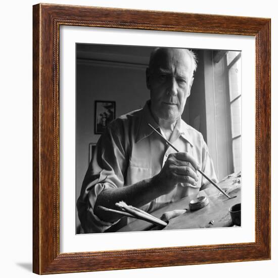 Artist Lyonel Charles Feininger (July 17, 1871- January 13, 1956), New York, NY, June 1951-Andreas Feininger-Framed Photographic Print