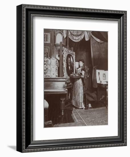 Artist Mary Tillinghast Painting a Portrait in Her Studio, New York, C.1897-Byron Company-Framed Giclee Print