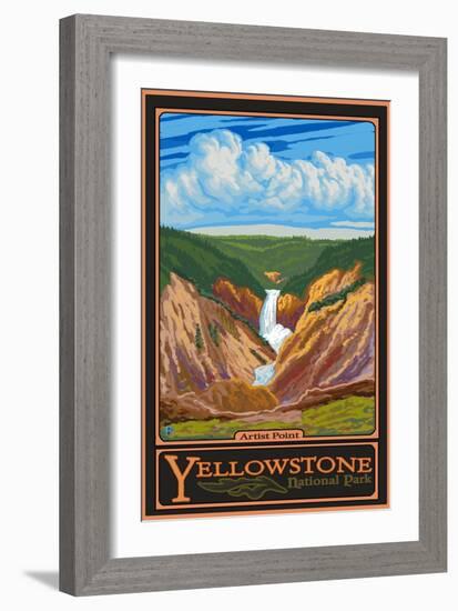 Artist Point, Yellowstone National Park, Wyoming-Lantern Press-Framed Art Print