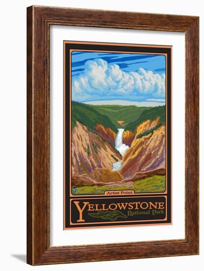 Artist Point, Yellowstone National Park, Wyoming-Lantern Press-Framed Art Print