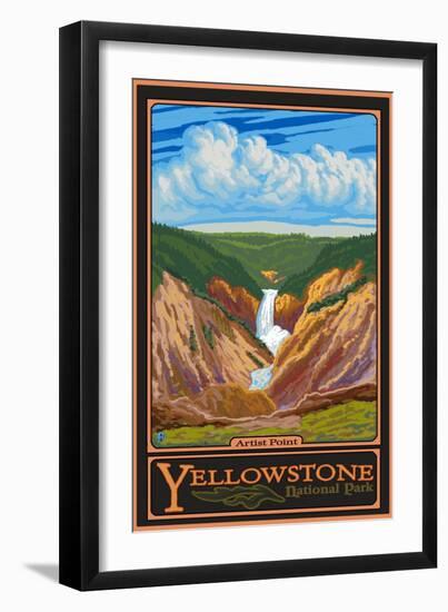 Artist Point, Yellowstone National Park, Wyoming-Lantern Press-Framed Art Print