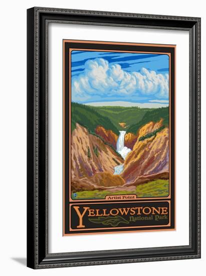 Artist Point, Yellowstone National Park, Wyoming-Lantern Press-Framed Art Print