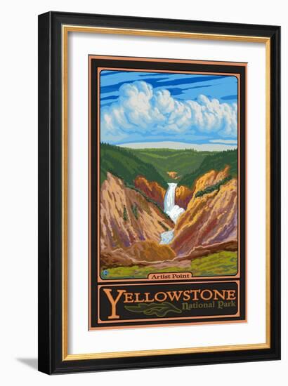 Artist Point, Yellowstone National Park, Wyoming-Lantern Press-Framed Art Print