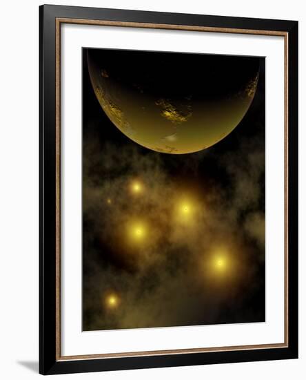 Artist's Concept Illustrating a Star Cluster in the Milky Way Galaxy-Stocktrek Images-Framed Photographic Print