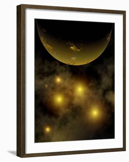 Artist's Concept Illustrating a Star Cluster in the Milky Way Galaxy-Stocktrek Images-Framed Photographic Print