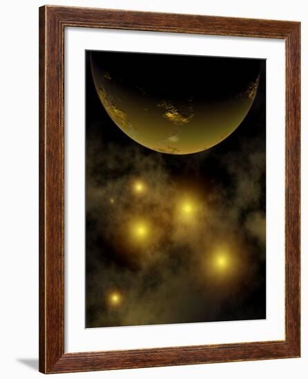 Artist's Concept Illustrating a Star Cluster in the Milky Way Galaxy-Stocktrek Images-Framed Photographic Print