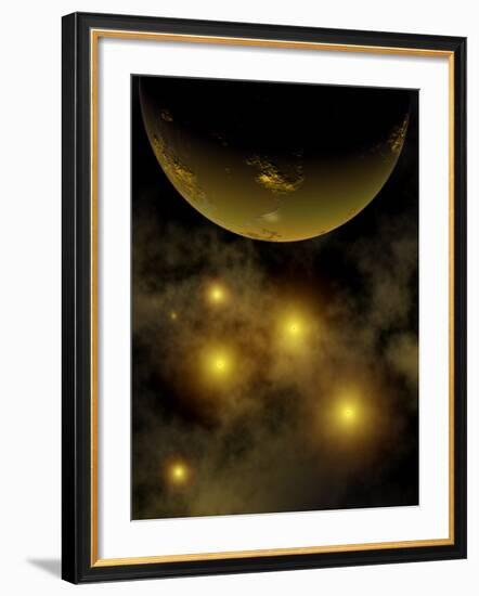 Artist's Concept Illustrating a Star Cluster in the Milky Way Galaxy-Stocktrek Images-Framed Photographic Print