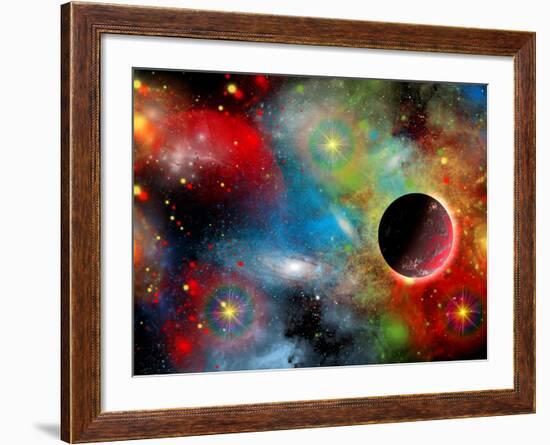 Artist's Concept Illustrating Our Beautiful Cosmic Universe-Stocktrek Images-Framed Photographic Print