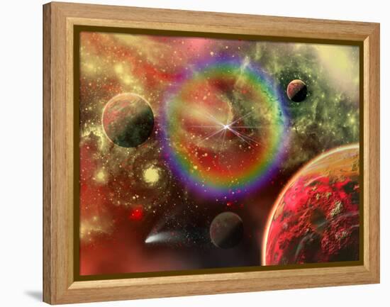 Artist's Concept Illustrating the Cosmic Beauty of the Universe-Stocktrek Images-Framed Premier Image Canvas